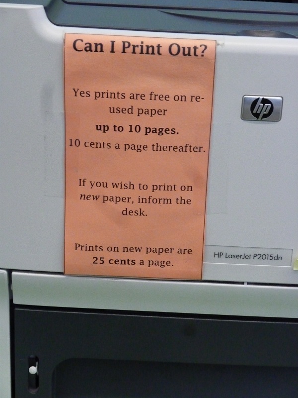 Original printer sign